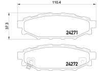 Brake pad set, disc brake P78020X Brembo