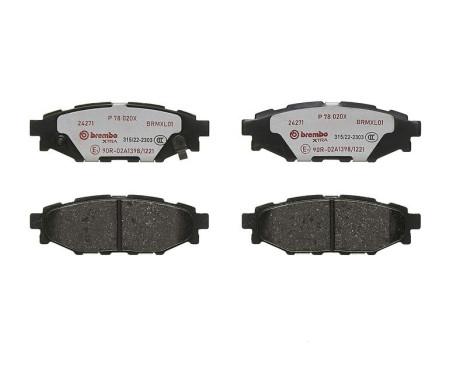 Brake pad set, disc brake P78020X Brembo, Image 2