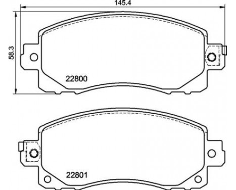 Brake Pad Set, disc brake P78028 Brembo, Image 2