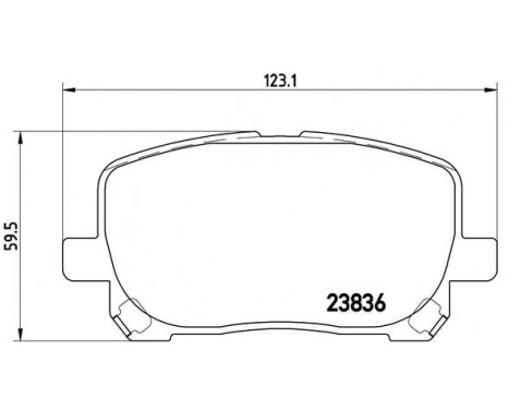 Brake Pad Set, disc brake P83061 Brembo, Image 2