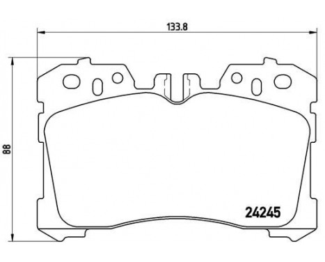 Brake Pad Set, disc brake P83075 Brembo, Image 2