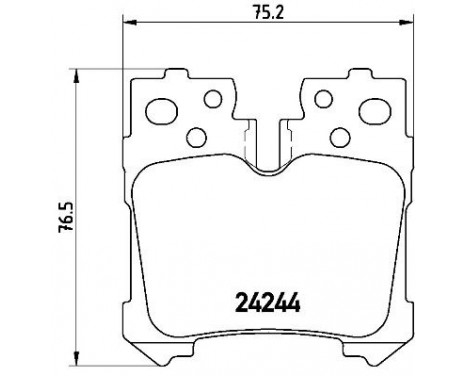 Brake Pad Set, disc brake P83076 Brembo, Image 2