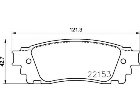 Brake Pad Set, disc brake P83166 Brembo, Image 2