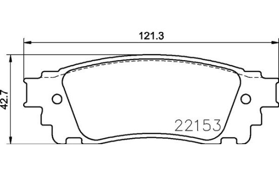 Brake Pad Set, disc brake P83166 Brembo, Image 2
