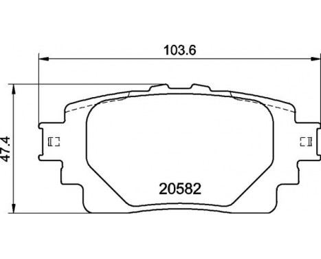 Brake Pad Set, disc brake P83174 Brembo