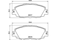 Brake pad set, disc brake P83175 Brembo