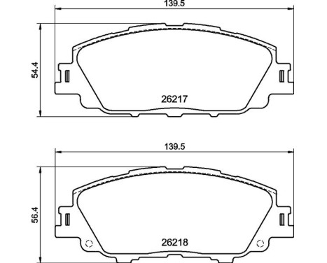 Brake pad set, disc brake P83175 Brembo, Image 4