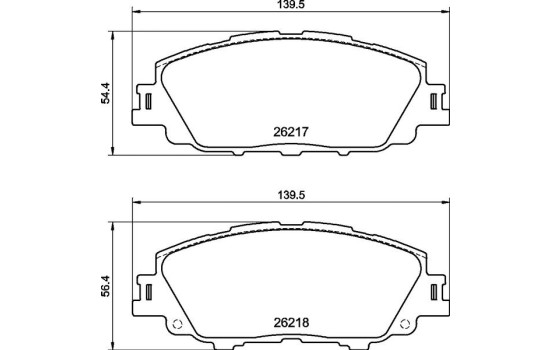 Brake pad set, disc brake P83175 Brembo, Image 4