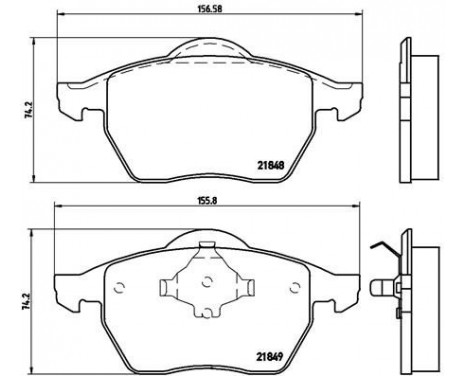 Brake Pad Set, disc brake P85039 Brembo, Image 2