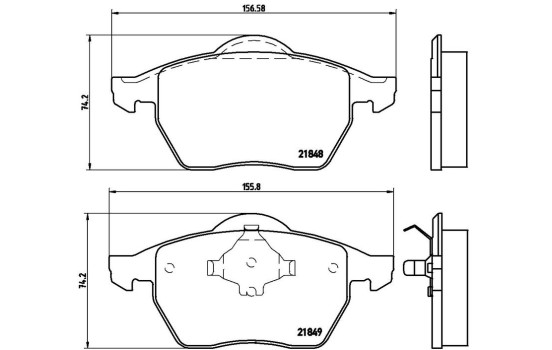 Brake Pad Set, disc brake P85039 Brembo, Image 2