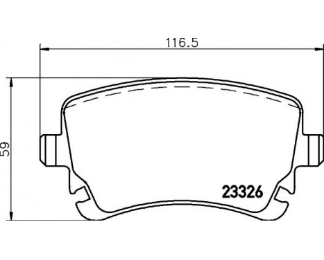 Brake Pad Set, disc brake P85143 Brembo, Image 2