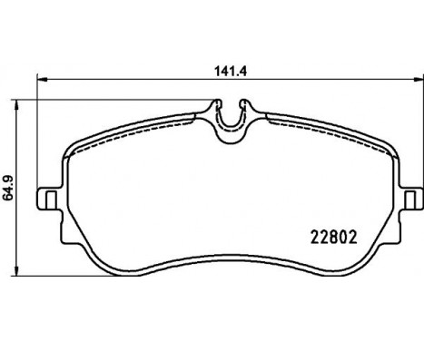 Brake Pad Set, disc brake P85172 Brembo, Image 2