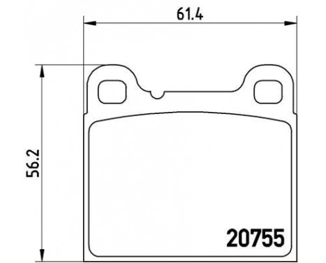 Brake Pad Set, disc brake P86002 Brembo, Image 2