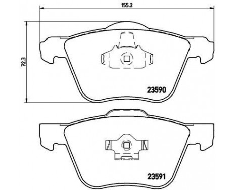 Brake Pad Set, disc brake P86022 Brembo, Image 2