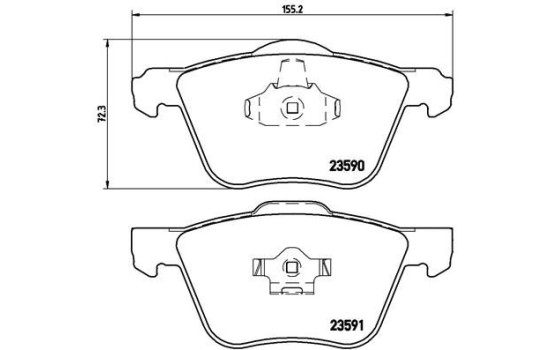 Brake Pad Set, disc brake P86022 Brembo, Image 2