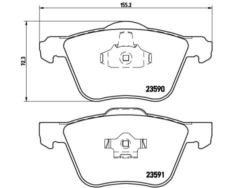 Brake Pad Set, disc brake P86022 Brembo, Image 3