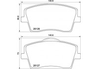 Brake Pad Set, disc brake P86031 Brembo