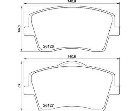 Brake Pad Set, disc brake P86031 Brembo