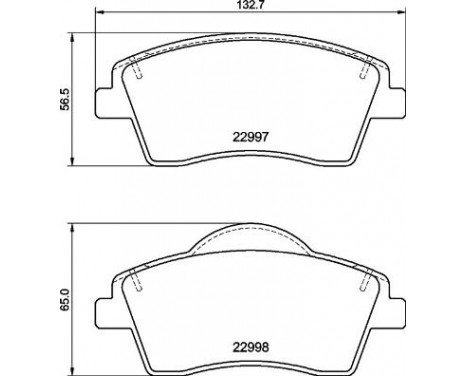 Brake Pad Set, disc brake P86033 Brembo