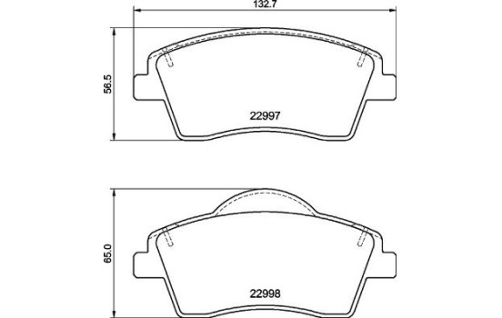 Brake Pad Set, disc brake P86033 Brembo