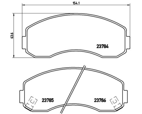 Brake Pad Set, disc brake P99003 Brembo, Image 3