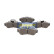 Brake Pad Set, disc brake PA-0057AF Japanparts, Thumbnail 2