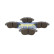 Brake Pad Set, disc brake PA-0076AF Japanparts, Thumbnail 2