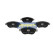 Brake Pad Set, disc brake PA-0080AF Japanparts