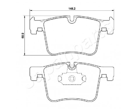 Brake Pad Set, disc brake PA-0106AF Japanparts, Image 2