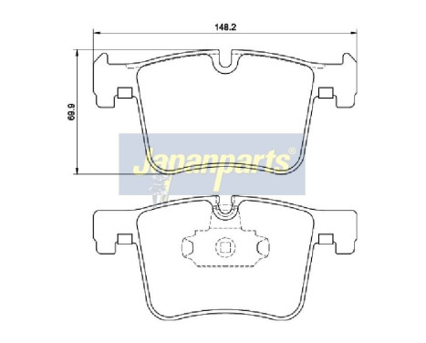 Brake Pad Set, disc brake PA-0106AF Japanparts, Image 2