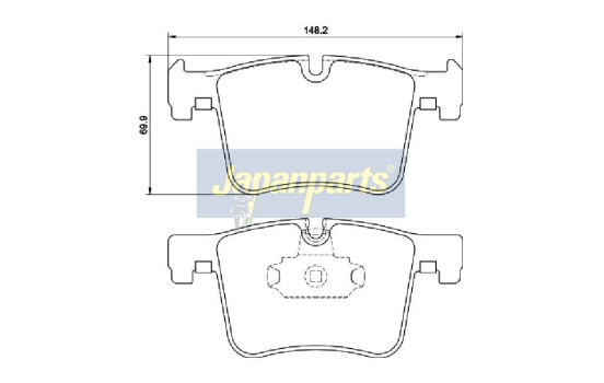 Brake Pad Set, disc brake PA-0106AF Japanparts, Image 2
