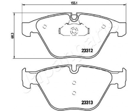 Brake Pad Set, disc brake PA-0115AF Japanparts, Image 2