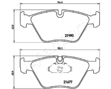 Brake Pad Set, disc brake PA-0120AF Japanparts, Image 2