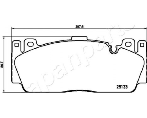 Brake Pad Set, disc brake PA-0127AF Japanparts, Image 2