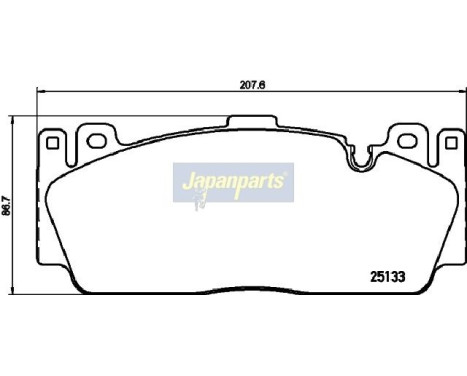 Brake Pad Set, disc brake PA-0127AF Japanparts, Image 2