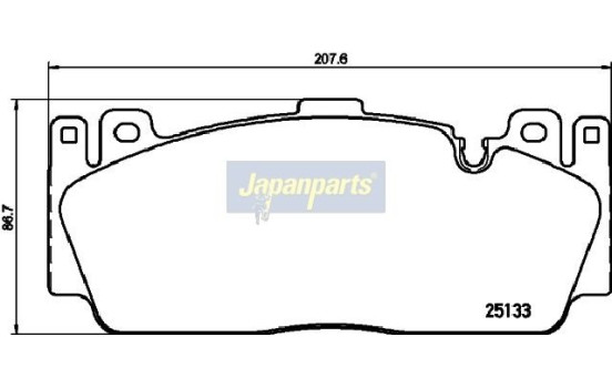 Brake Pad Set, disc brake PA-0127AF Japanparts, Image 2