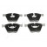Brake Pad Set, disc brake PA-0129AF Japanparts