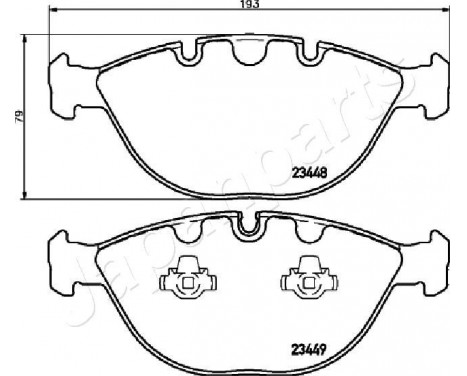 Brake Pad Set, disc brake PA-0131AF Japanparts, Image 2