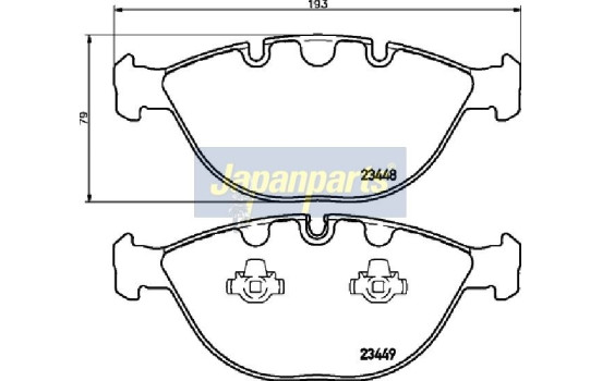 Brake Pad Set, disc brake PA-0131AF Japanparts, Image 2