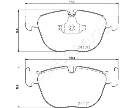 Brake Pad Set, disc brake PA-0132AF Japanparts, Image 2