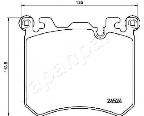 Brake Pad Set, disc brake PA-0133AF Japanparts, Image 2
