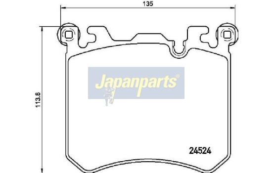 Brake Pad Set, disc brake PA-0133AF Japanparts, Image 2
