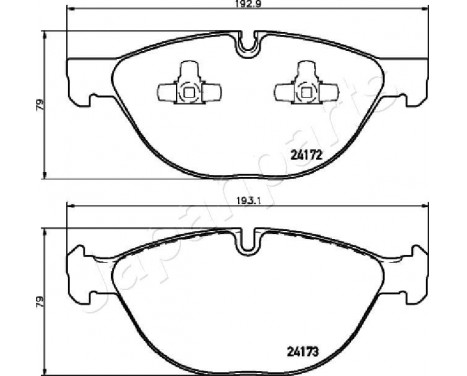 Brake Pad Set, disc brake PA-0134AF Japanparts, Image 2