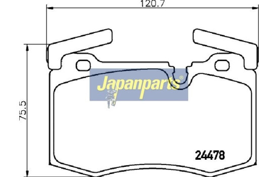 Brake Pad Set, disc brake PA-0137AF Japanparts, Image 2