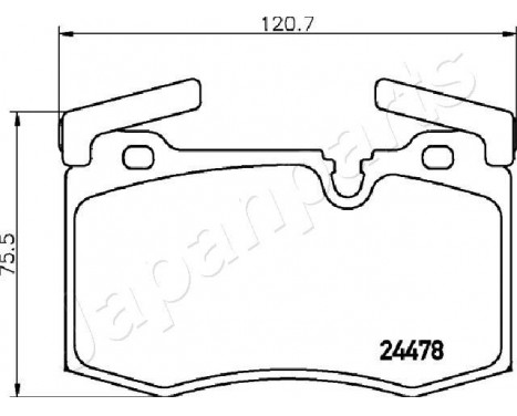 Brake Pad Set, disc brake PA-0137AF Japanparts, Image 2