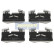 Brake Pad Set, disc brake PA-0137AF Japanparts