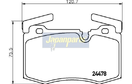 Brake Pad Set, disc brake PA-0137AF Japanparts, Image 2