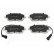 Brake Pad Set, disc brake PA-0220AF Japanparts