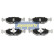 Brake Pad Set, disc brake PA-0223AF Japanparts
