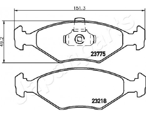 Brake Pad Set, disc brake PA-0223AF Japanparts, Image 2